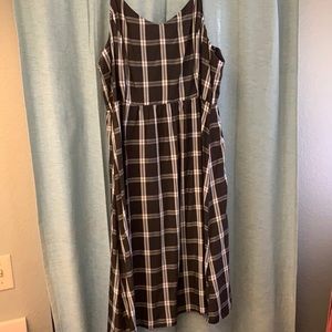 Gray Plaid Dress